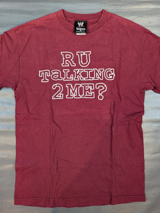 バティスタ「R U TaLKING 2 ME?」Tシャツ(WWE(2005) / バーガンディ)
