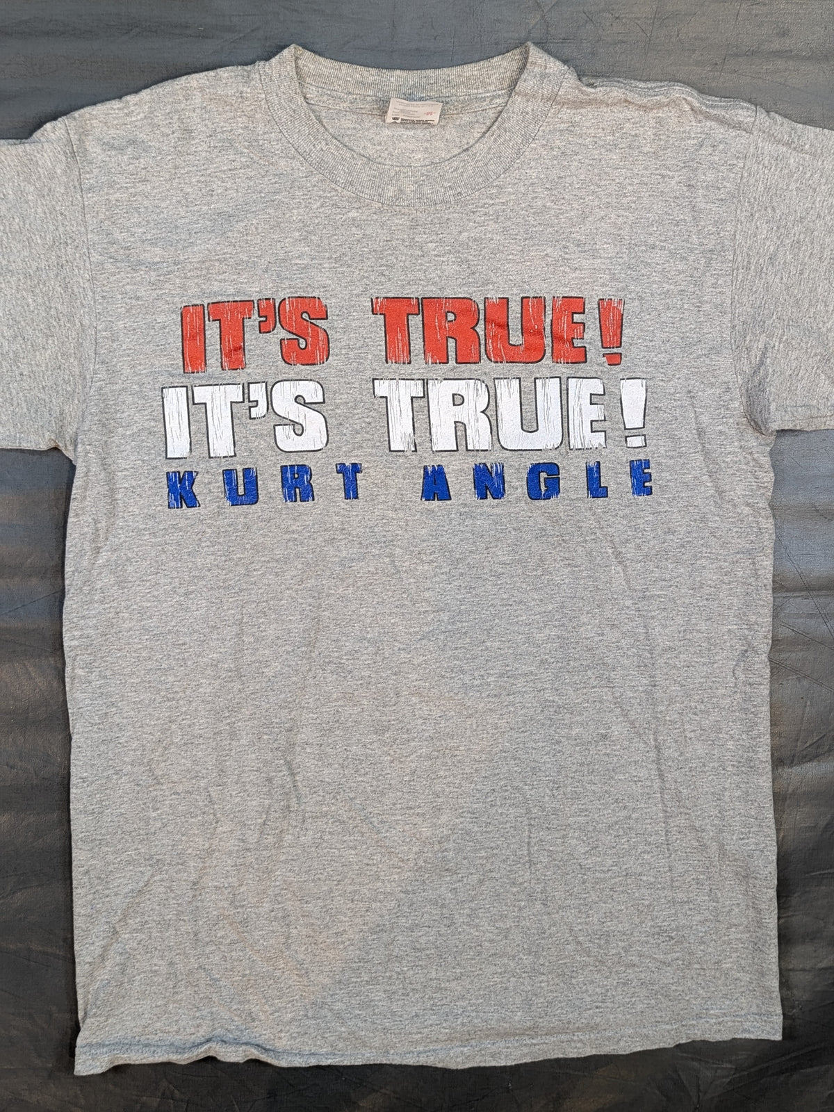 カート・アングル「IT'S TRUE!」Tシャツ(WWF(2000) / グレー)