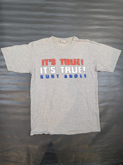 カート・アングル「IT'S TRUE!」Tシャツ(WWF(2000) / グレー)