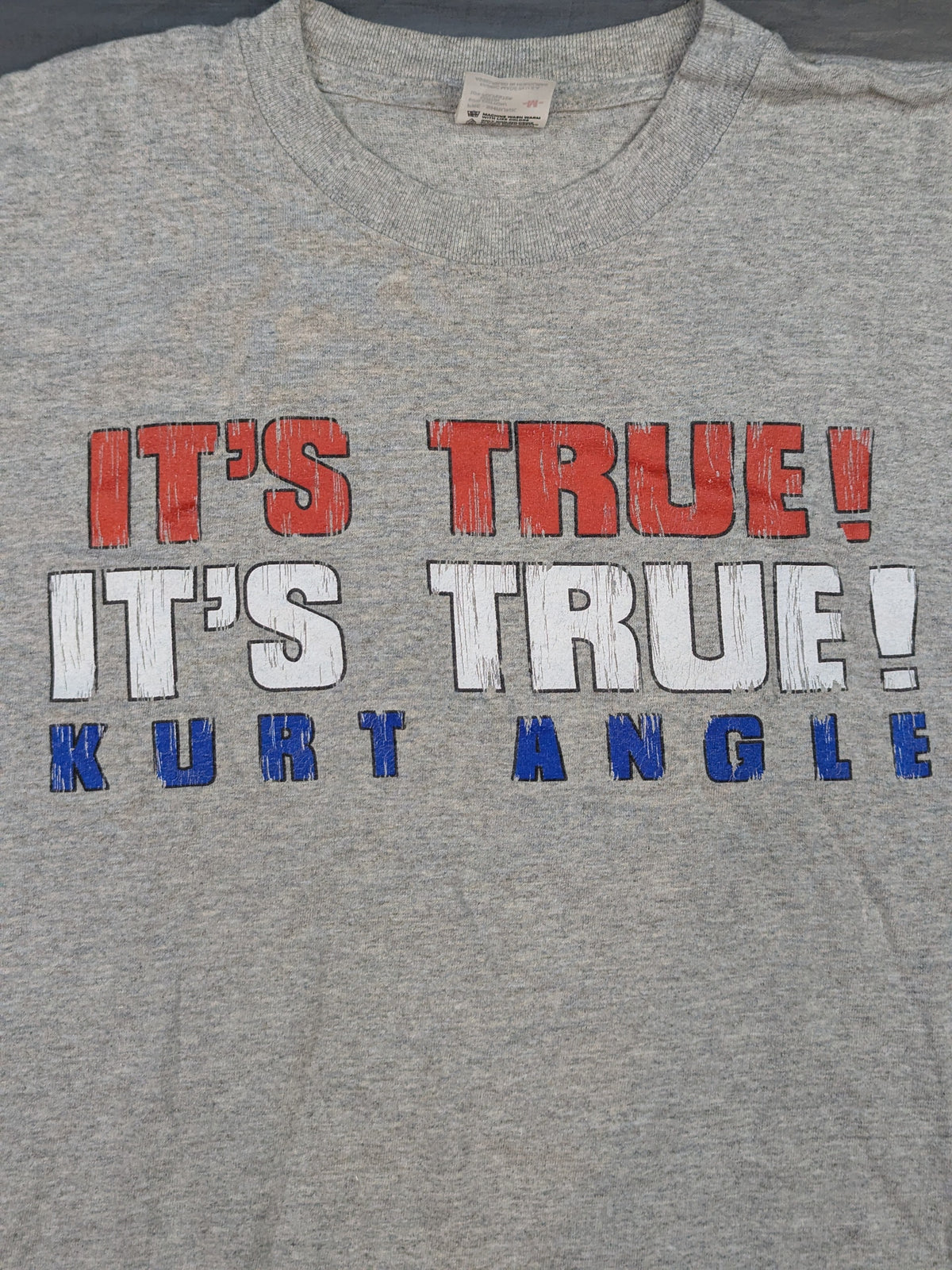 カート・アングル「IT'S TRUE!」Tシャツ(WWF(2000) / グレー)