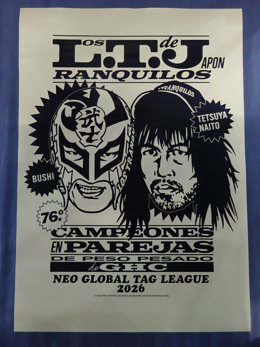 [Neo Global Tag League 2026] Tetsuya Naito & BUSHI Illustration Poster