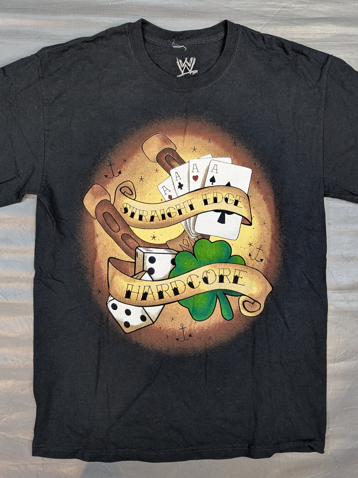 CMパンク「STRAIGHT EDGE HARDCORE」Tシャツ(WWE(2011) / ブラック)