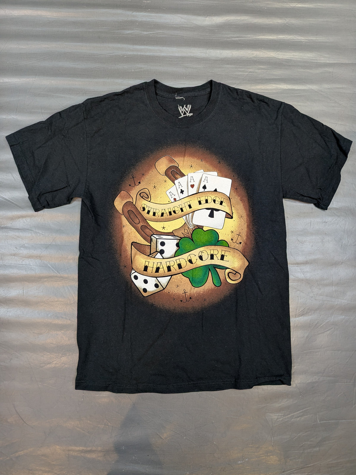 CMパンク「STRAIGHT EDGE HARDCORE」Tシャツ(WWE(2011) / ブラック)