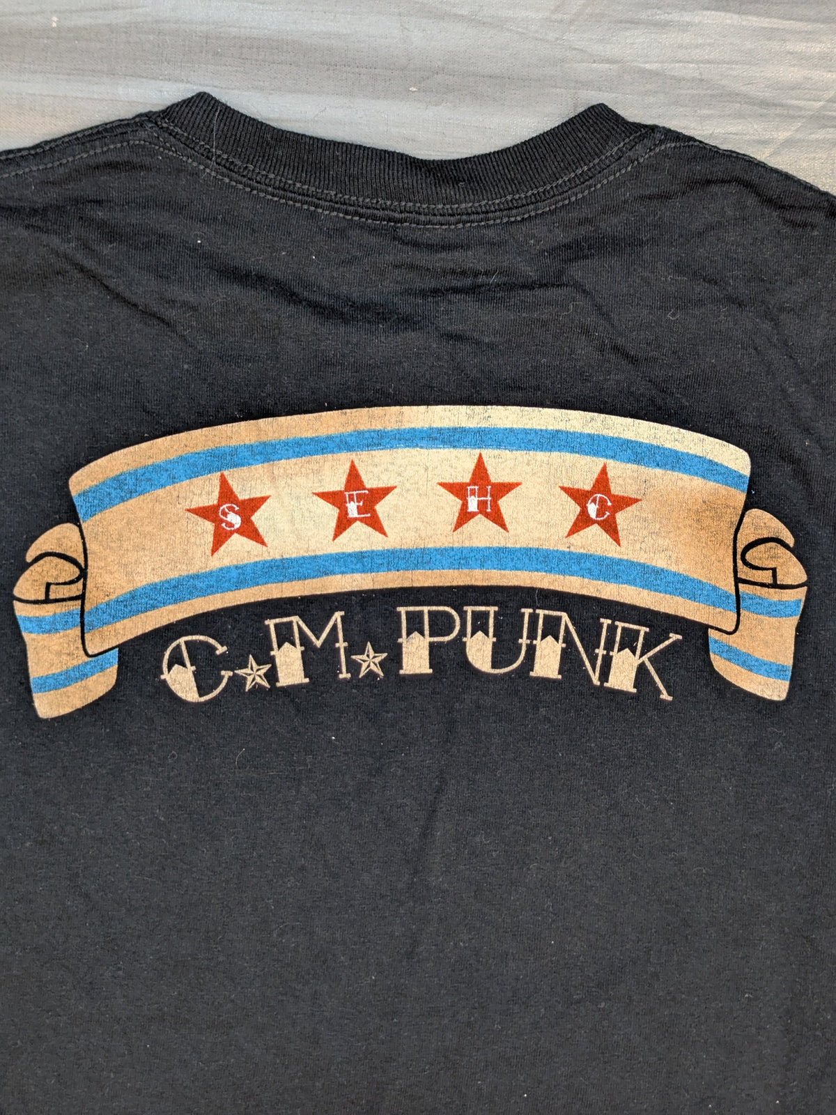 CMパンク「STRAIGHT EDGE HARDCORE」Tシャツ(WWE(2011) / ブラック)