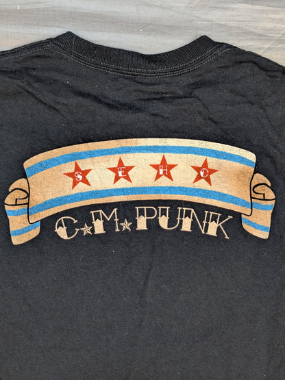 CMパンク「STRAIGHT EDGE HARDCORE」Tシャツ(WWE(2011) / ブラック)