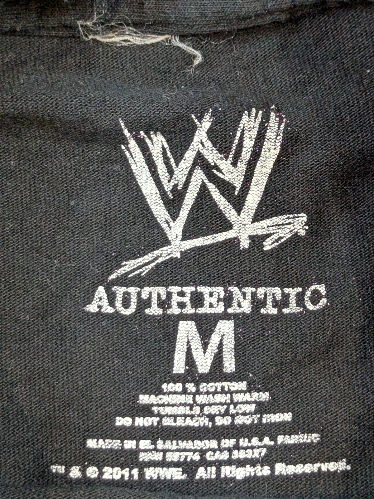 CMパンク「STRAIGHT EDGE HARDCORE」Tシャツ(WWE(2011) / ブラック)