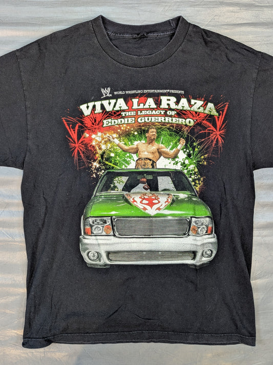 Eddie Guerrero "VIVA LA RAZA THE LEGACY OF EDDIE GUERRERO" Picture T-Shirt (WWE (2000s) / Black)