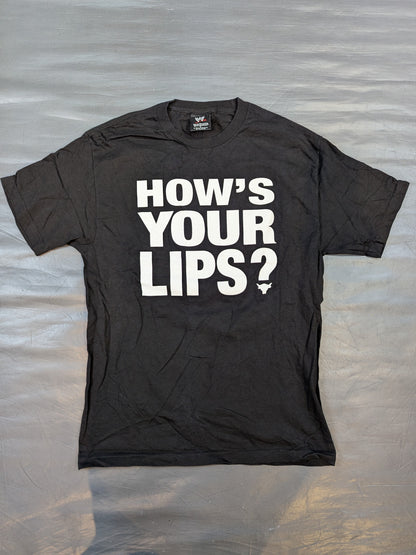 The Rock "HOW'S YOUR LIPS?" T-shirt (WWE (2000s) / Black)