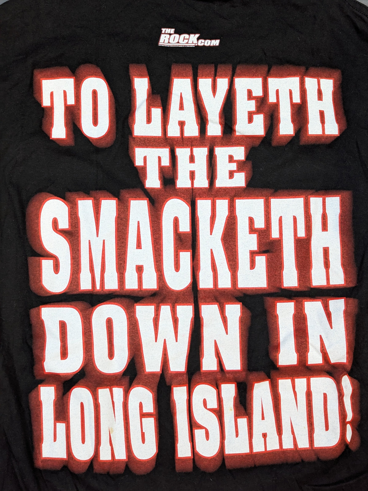The Rock 'FINALLY, The Rock HAS COME BACK...' T-shirt (WWF (2000s) / Black)