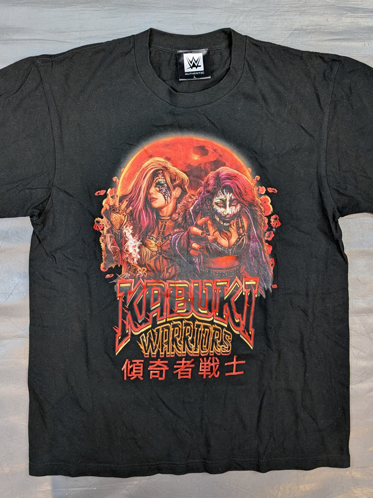Asuka & Kairi Sane (Kabuki Warriors) 'Kabukimono Senshi' Picture T-Shirt (Japan Performance 2024 / Black)