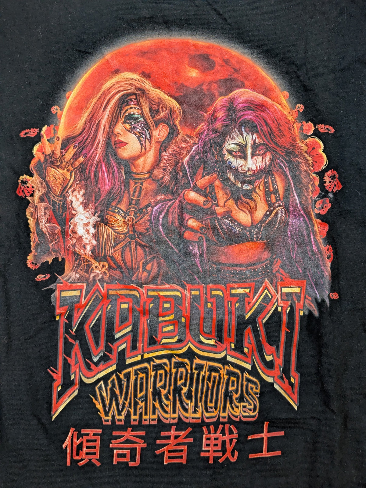 Asuka & Kairi Sane (Kabuki Warriors) 'Kabukimono Senshi' Picture T-Shirt (Japan Performance 2024 / Black)