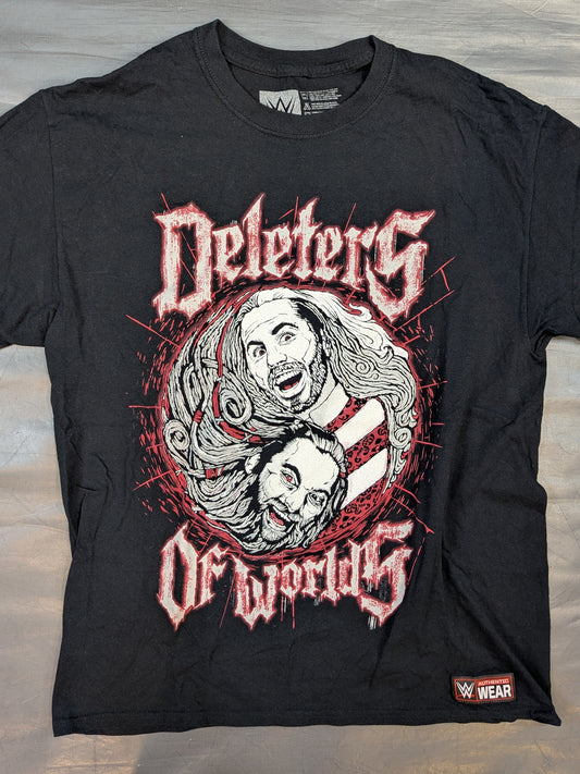 マット・ハーディー＆ブレイ・ワイアット「Deleters Of Worlds」イラストTシャツ(WWE(2017) / ブラック)