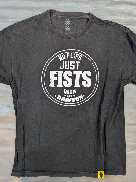 ザ・リバイバル(ダッシュ・ワイルダー＆スコット・ダウソン)「NO FLIPS JUST FISTS」Tシャツ(WWE(2010s) / ブラック)