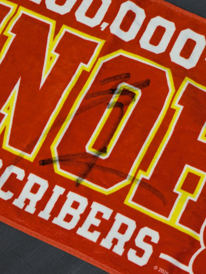 【hand signed autograph】 Kenoh  Channel 100,000 Commemorative Towels