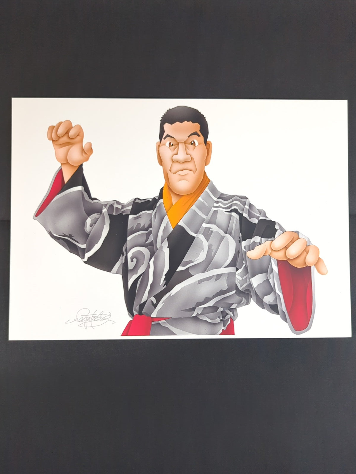 ★坂井永年氏 原画作品★「王者の魂」ジャイアント馬場