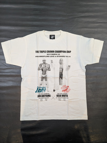 秋山準 vs 武藤敬司「THE TRIPLE CROWN CHAMPION-SHIP(2012.3.20)」ピクチャーTシャツ