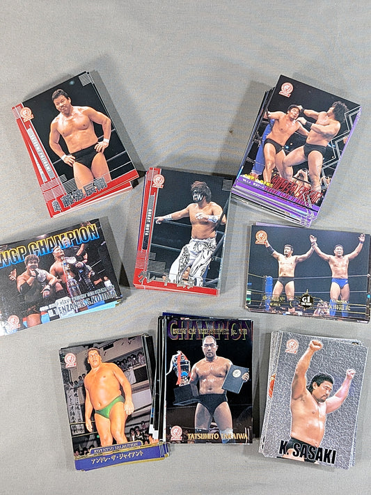 2001 Bandai New Japan Pro Wrestling 154 regular cards + 40 insert cards, total 194-card complete set!!