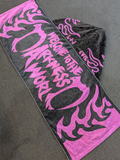 EVIL "WELCOME TO THE DARKNESS WORLD" hoodie towel