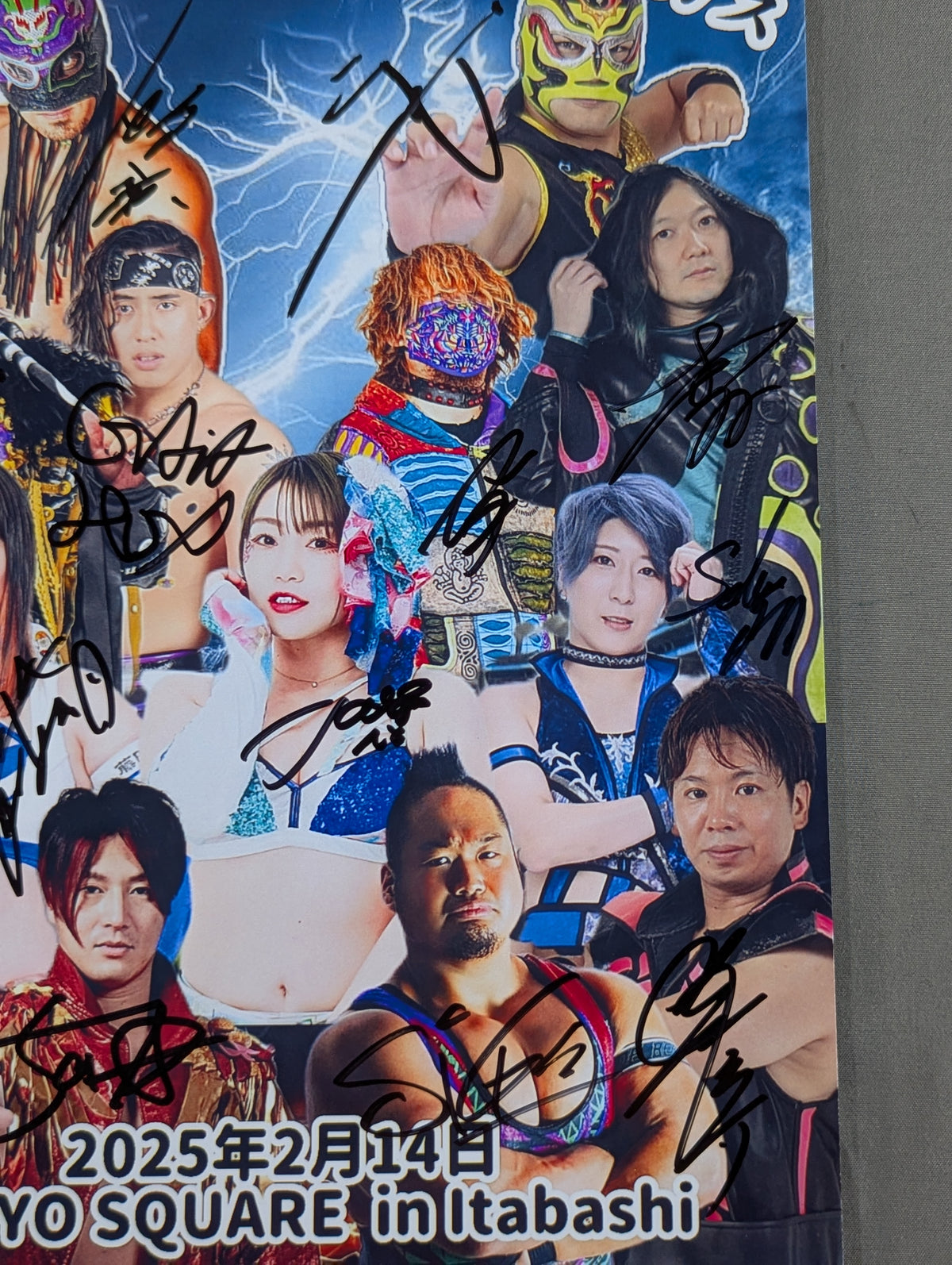 【13選手直筆サイン入り】プロレスリングディスカス  ポートレート