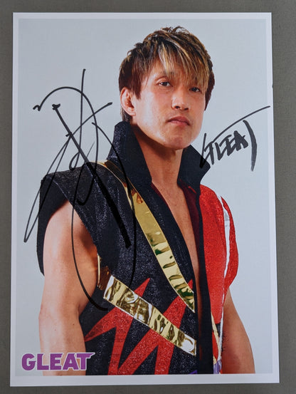 ★ ★ GLEAT  Minoru Tanaka  hand signed autograph  Pro-Photo 