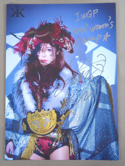 ★初代 IWGP女子王座★ KAIRI 直筆サイン入り ポートレート(A-5)