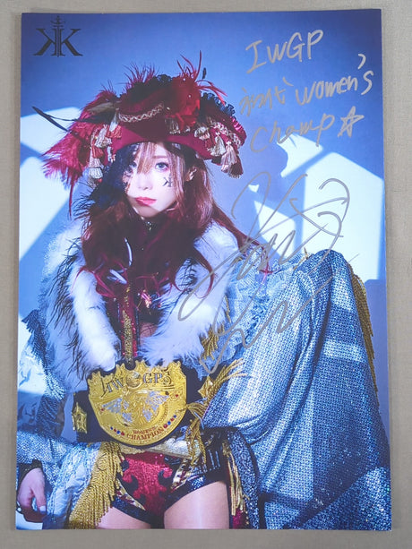 ★初代 IWGP女子王座★ KAIRI 直筆サイン入り ポートレート(A-5)
