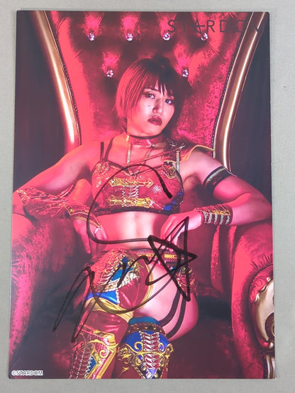 Akari hand signed autograph Stardom Pro-Photo (L-4)