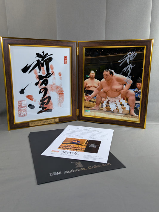 ★BBM Limited 100★ 72nd Yokozuna Kisenosato Hiroshi Retirement Commemorative hand signed autograph Photo panel (double type)