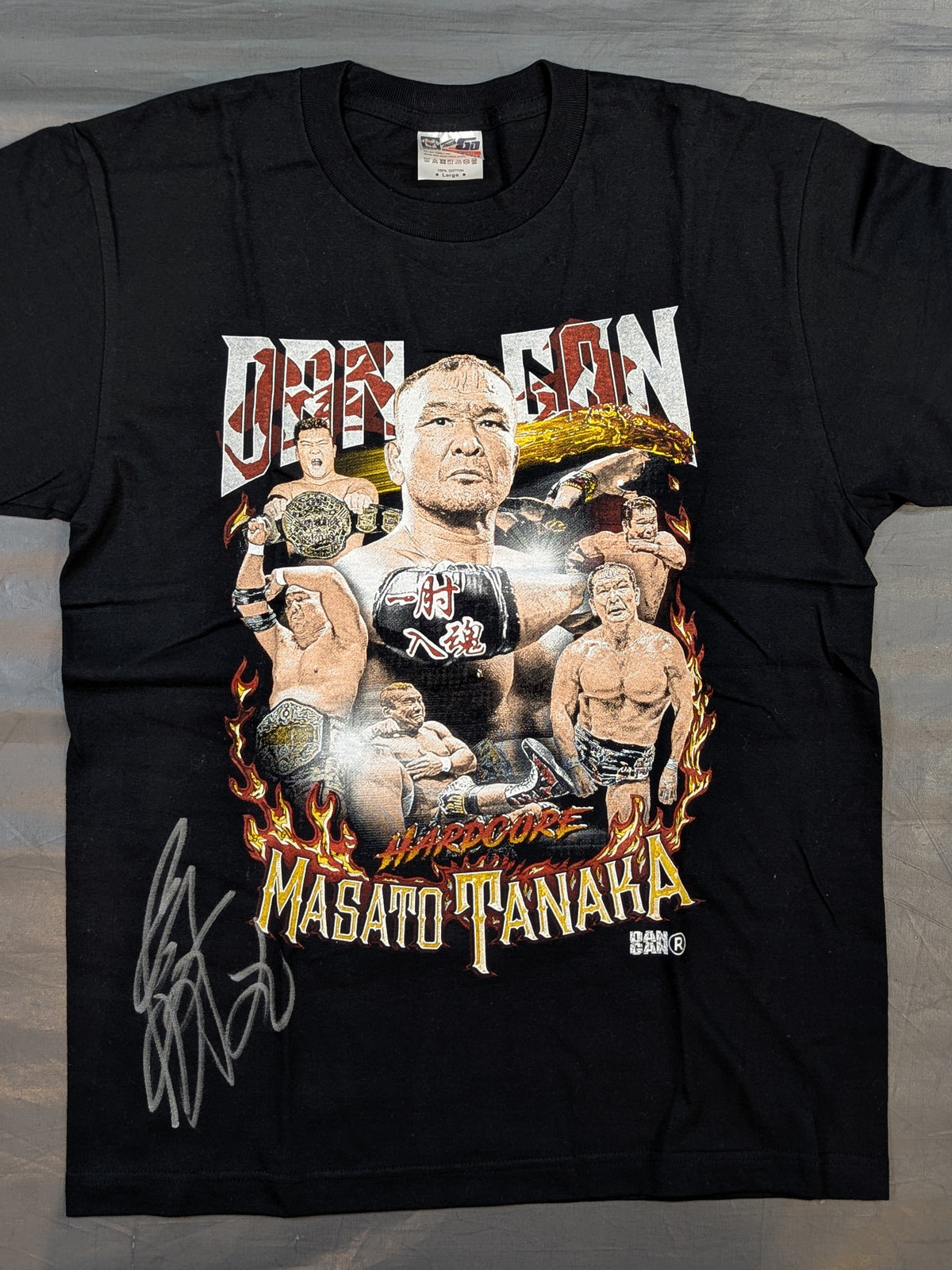 【hand signed autograph】 Masato Tanaka  "DAN GAN" Picture T-shirt