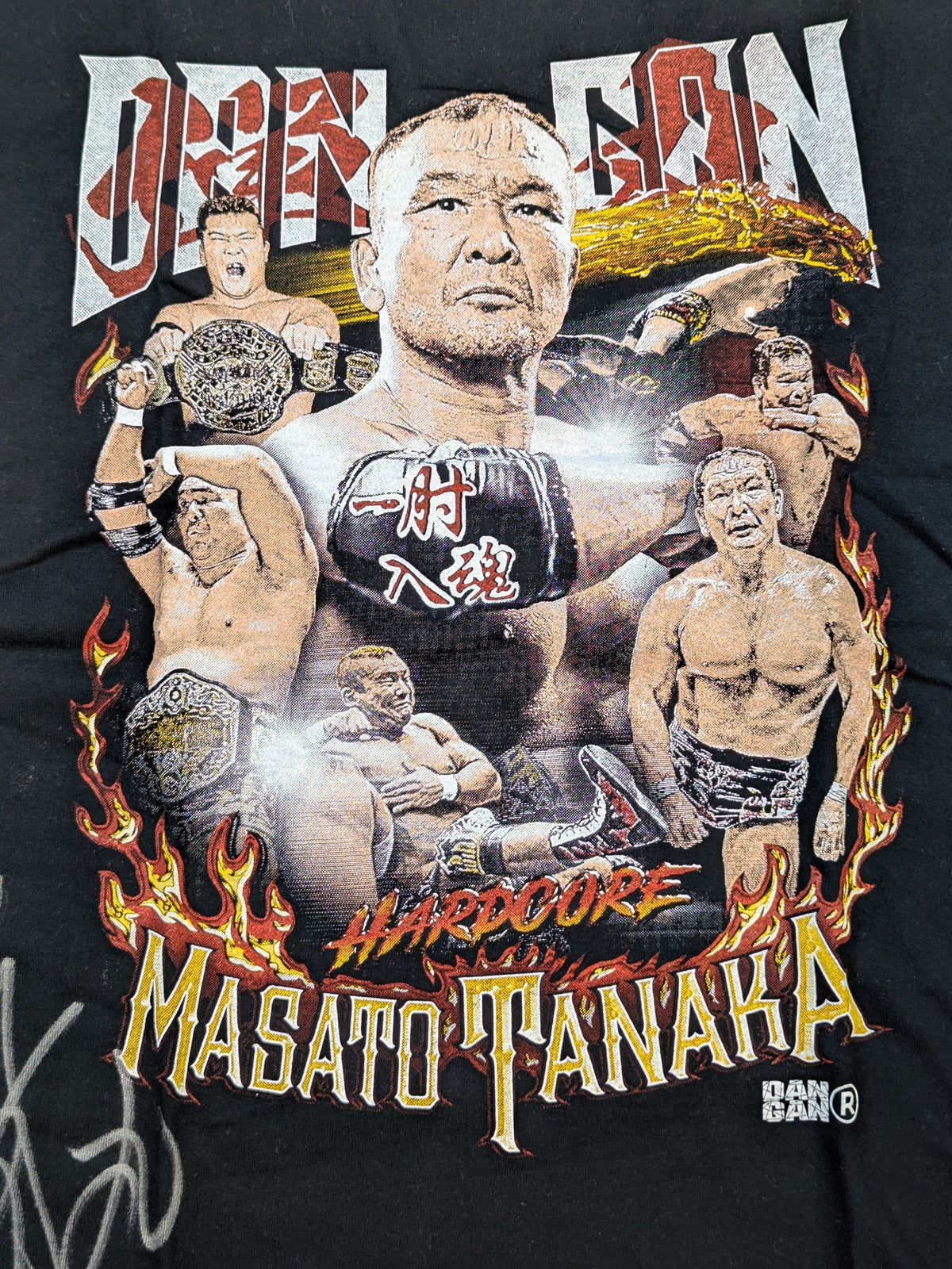 【hand signed autograph】 Masato Tanaka  "DAN GAN" Picture T-shirt