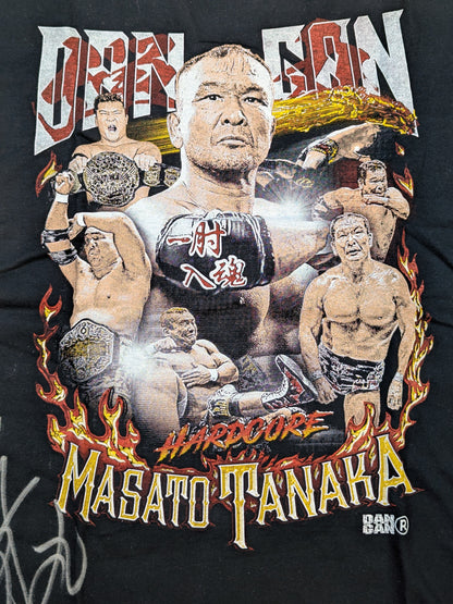 【hand signed autograph】 Masato Tanaka  "DAN GAN" Picture T-shirt