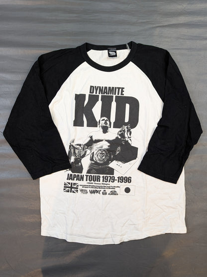 ダイナマイト・キッド(スタンピードブラック×ホワイト) 七分袖ラグランTシャツ