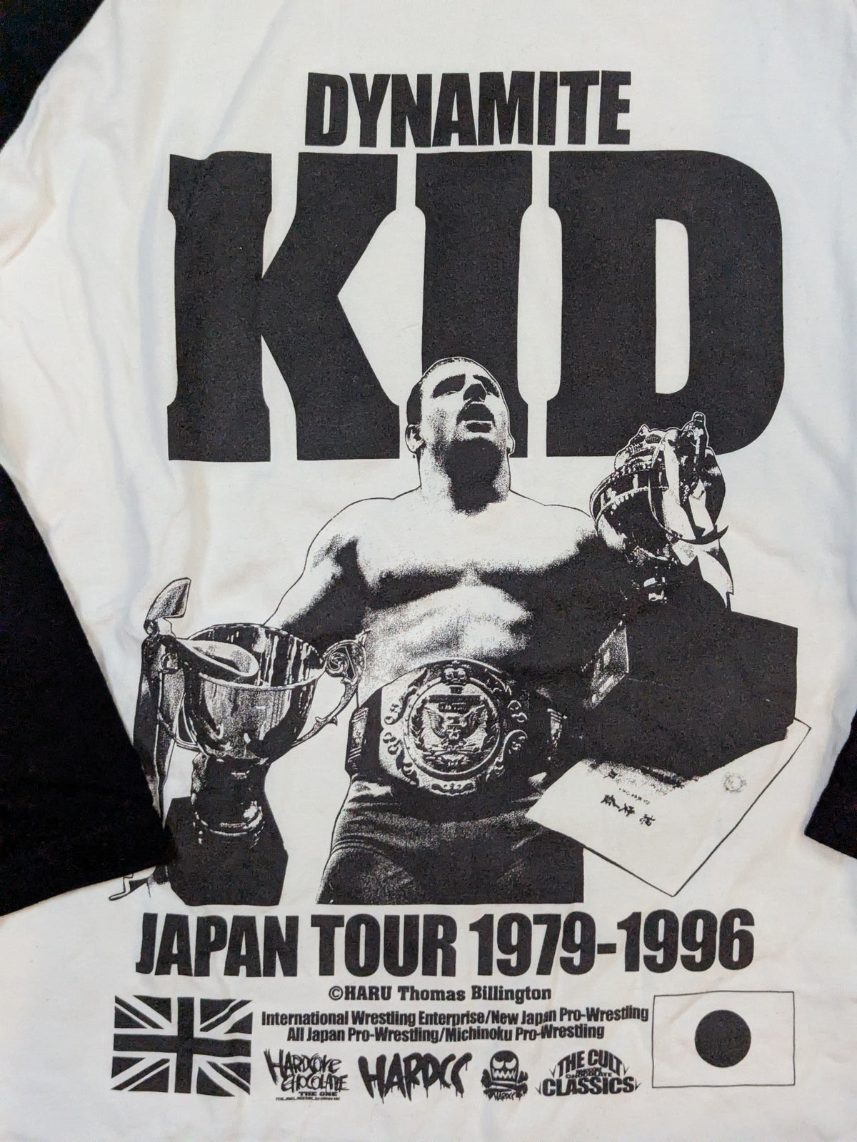 ダイナマイト・キッド(スタンピードブラック×ホワイト) 七分袖ラグランTシャツ