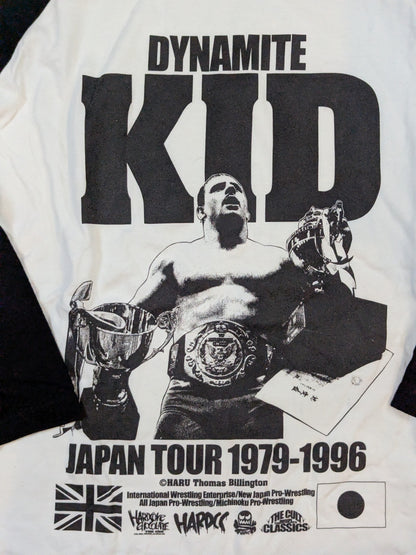 ダイナマイト・キッド(スタンピードブラック×ホワイト) 七分袖ラグランTシャツ