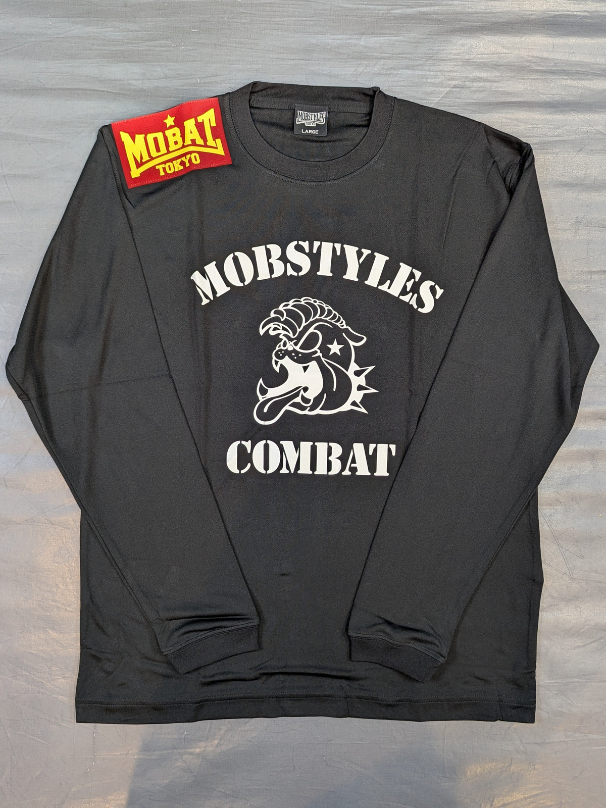 MOBSTYLES「COMBAT」ロングスリーブドライTシャツ(ブラック)