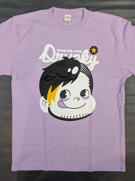 クリス・ブルックス「Drunky」イラストTシャツ(パープル)