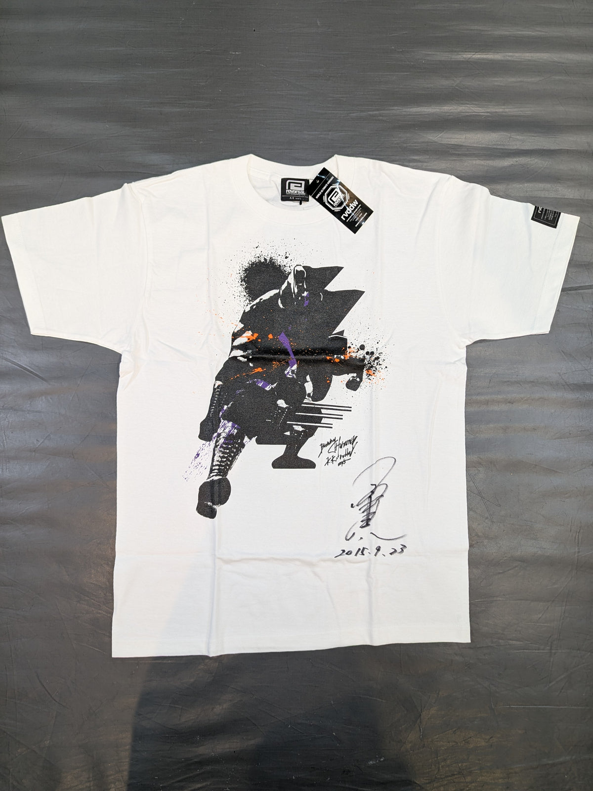【hand signed autograph】 Kenta Kobashi ×reversal  "BURNING HAMMER" T-shirt
