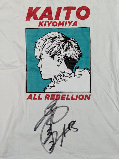【hand signed autograph】 Kaito Kiyomiya  "FACE" T-shirt