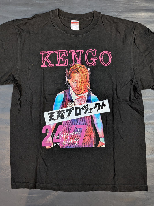 拳剛「天龍プロジェクト」ピクチャーTシャツ①(ブラック)