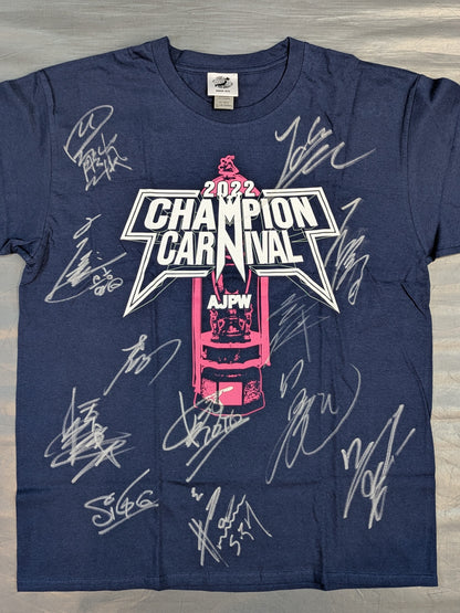 【出場全選手直筆サイン入り】2022 チャンピオンカーニバル Tシャツ