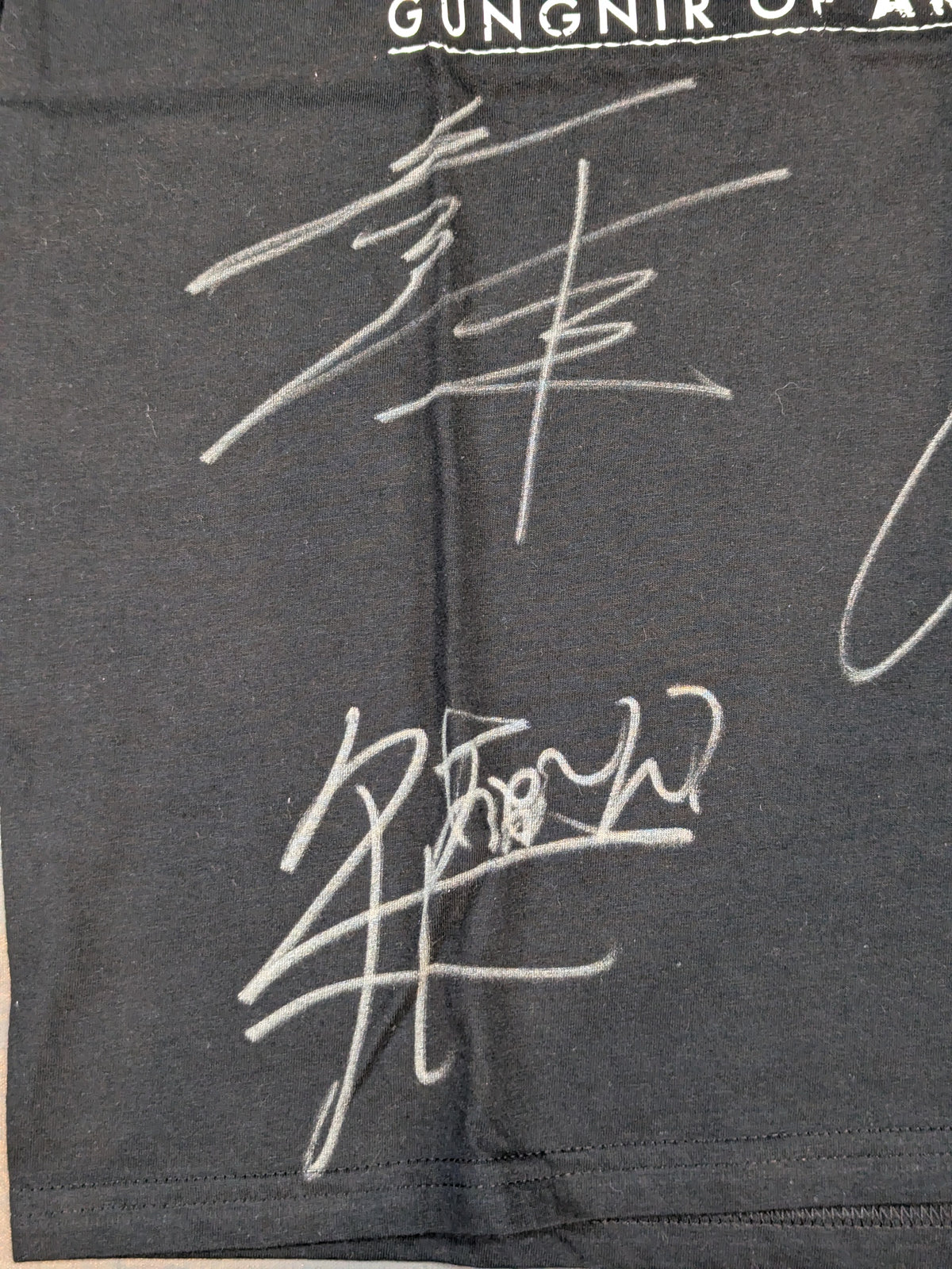 [3 fighters hand signed autograph ] GUNGNIR OF ANARCHY T-shirt