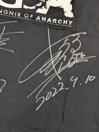 [3 fighters hand signed autograph ] GUNGNIR OF ANARCHY T-shirt