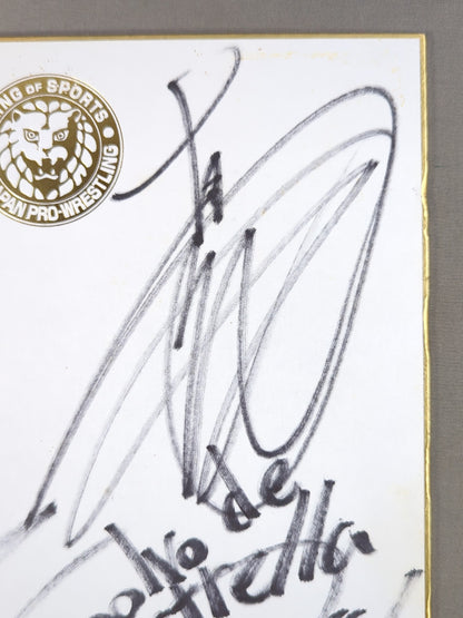 ★ New Japan Pro Wrestling  Heavyweight Warriors ★ Hiroshi Tanahashi  & Tetsuya Naito & Togi Makabe  & Hirooki Goto  (Lion Mark Shikishi ( Autograph board ) )