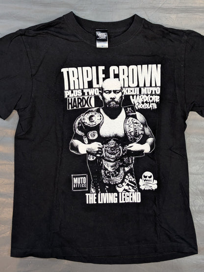武藤敬司「TRIPLE CROWN PLUS TWO」Tシャツ(LOVEブラック)