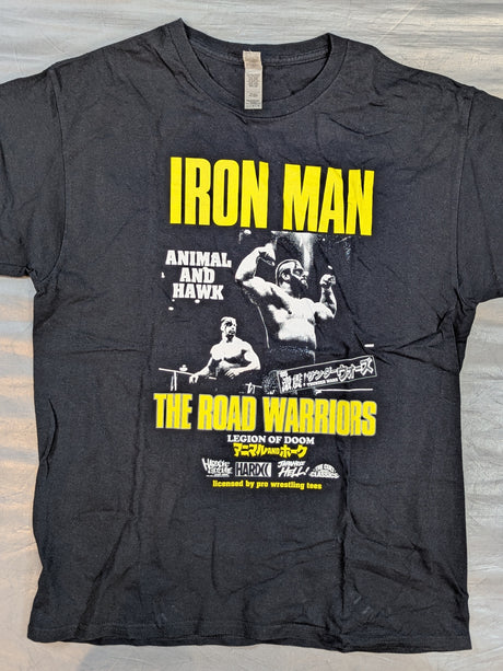 ザ・ロード・ウォリアーズ「激震! サンダーウォーズ(IRON MANブラック) Tシャツ