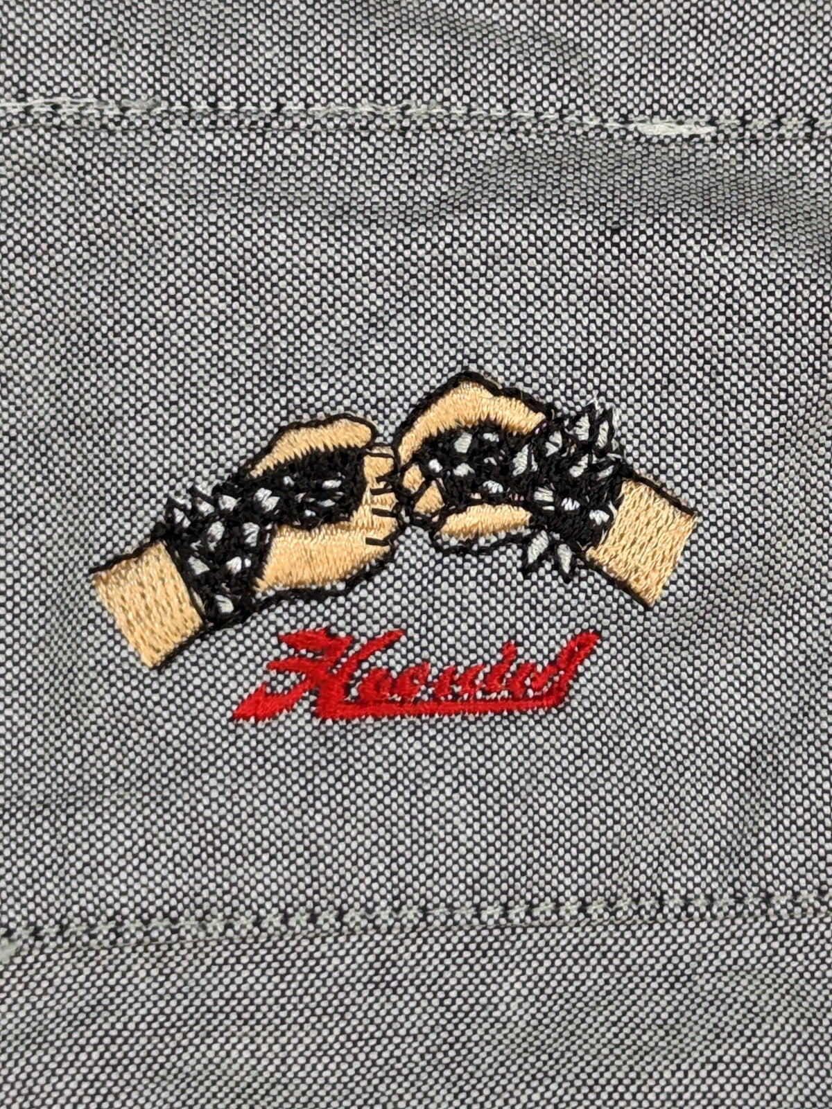 ザ・ロード・ウォリアーズ×HAOMING ボタンダウンシャツ(グレー)