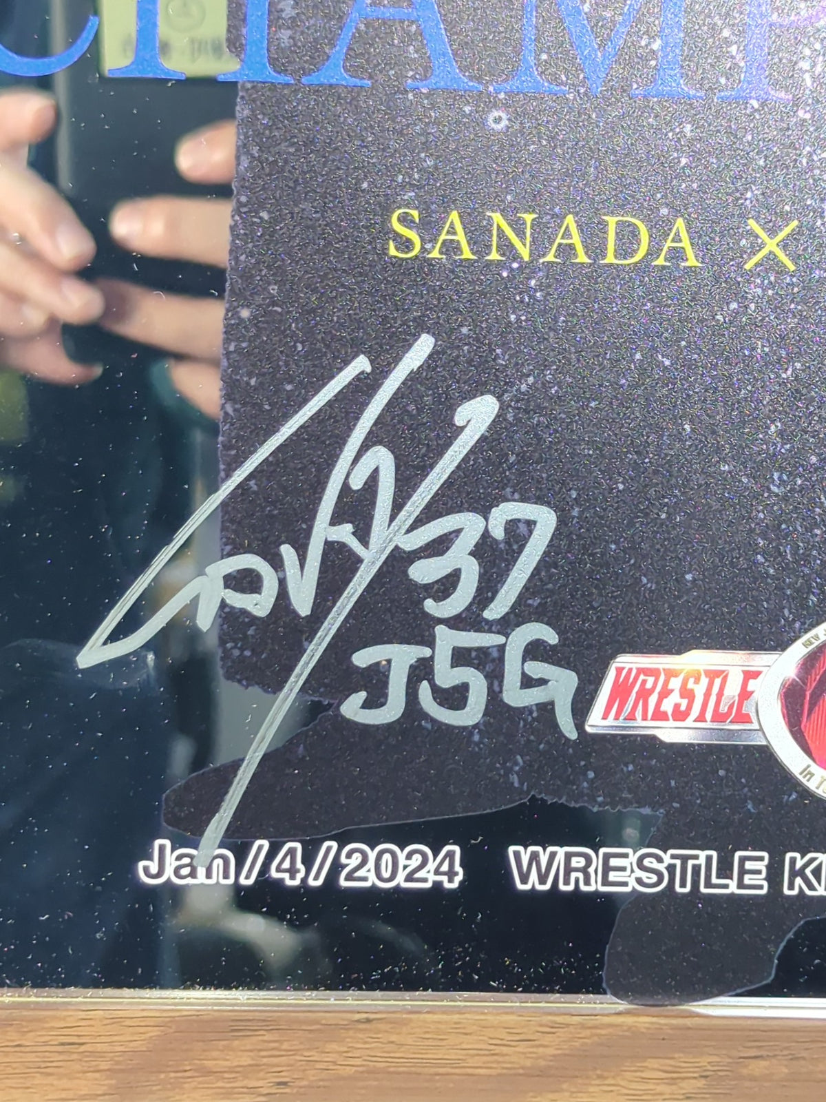 【2選手直筆サイン入り】★最前列特典★ WK18 SANADAvs内藤哲也 パブミラー
