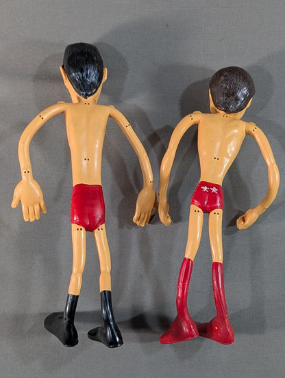 ★1970s ★ Giant Baba & Jumbo Tsuruta Twisting Doll 2-Piece Set
